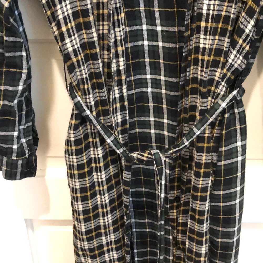 French Connection Plaid Flannel Button Shirt Dress - image 3